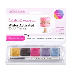 Unicorn Palette Metallic Water Activated Food Paint