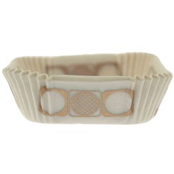 White and Gold 2" Square Candy Cups