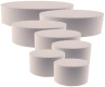 Styrofoam Hollow Cake Dummies-7 Pc. Round Set-3"