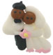 Royal Icing Bride and Groom- Black 3/4"