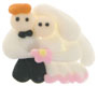 Royal Icing Bride and Groom- White 3/4"