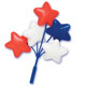 Star Balloon Cluster- Red, White and Blue