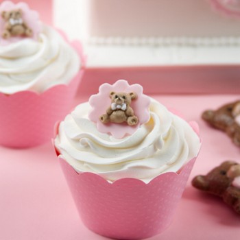 Teddy Bear Medallion Cupcakes