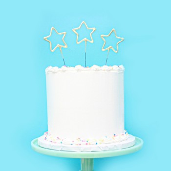 Rainbow Star Sparkler Cake