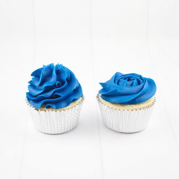 Berry Blue Frosted Cupcakes
