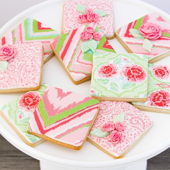 Rose Printed Cookies