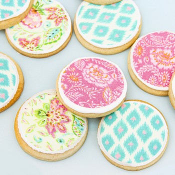 Printed Floral Cookies
