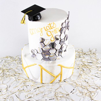 Marble Graduation Cake