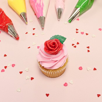 Glitter Rose Cupcake