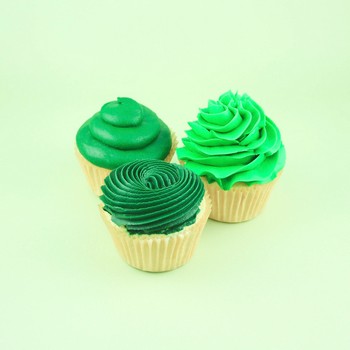 Green Frosted Cupcakes