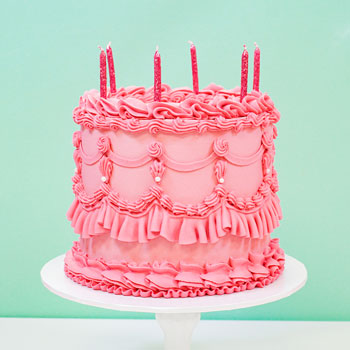 Vintage Piped Ruffles Cake