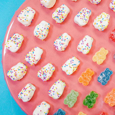 White Chocolate-Covered Sour Gummy Bear Recipe