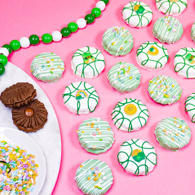 St. Patricks Day Chocolate Dipped Cookies