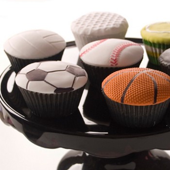 Assorted Sports Ball Cupcakes