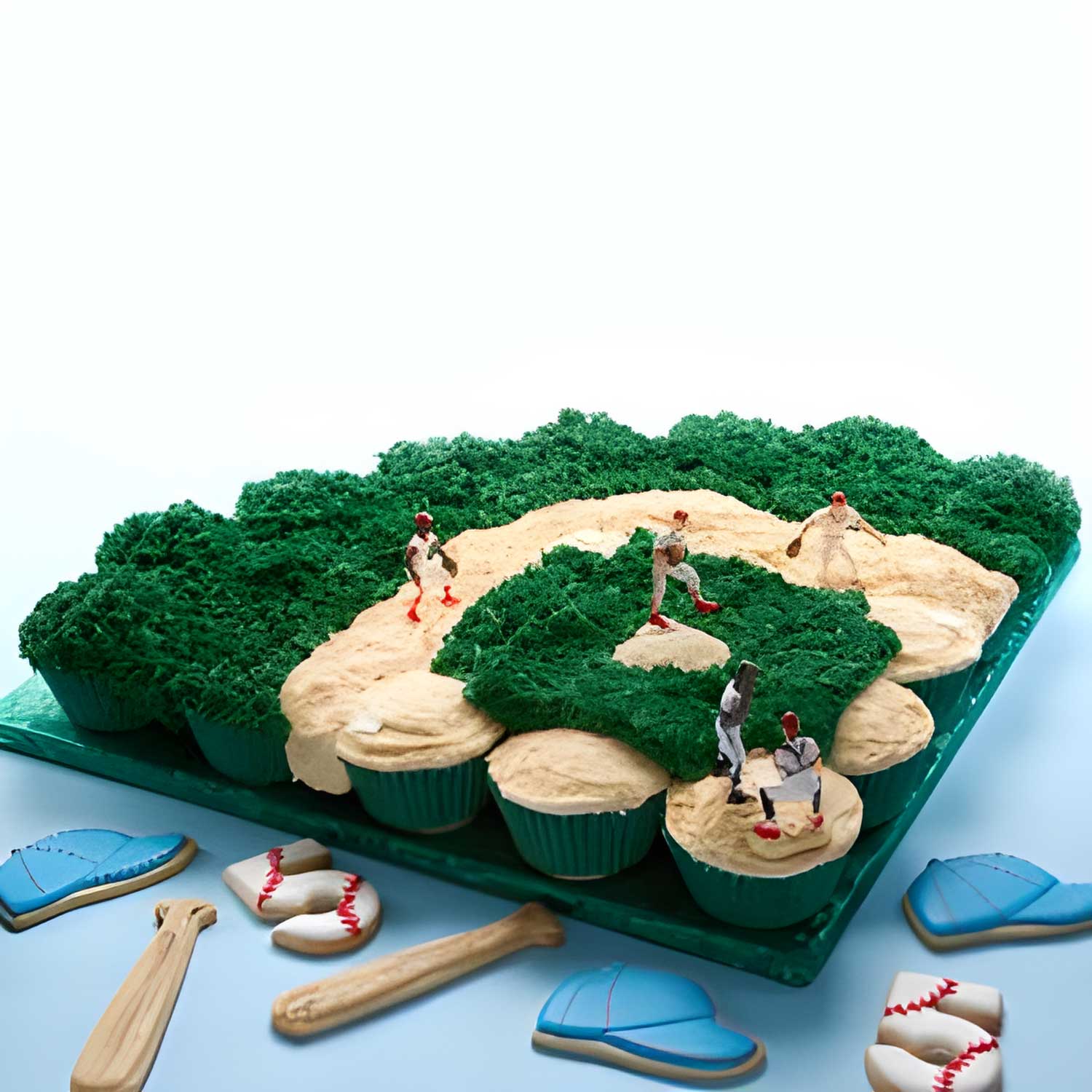 Baseball Field Cupcakes