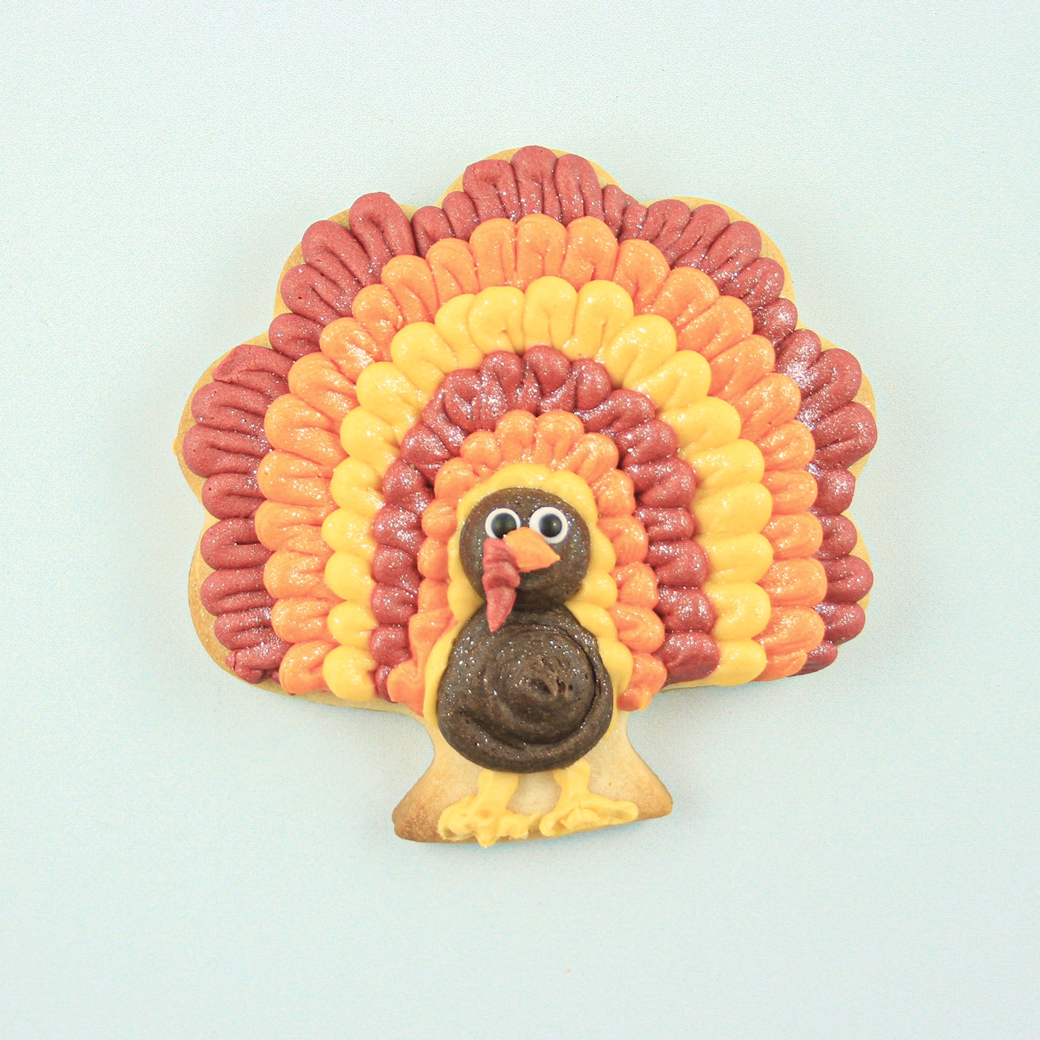 Decorated Turkey Cookie