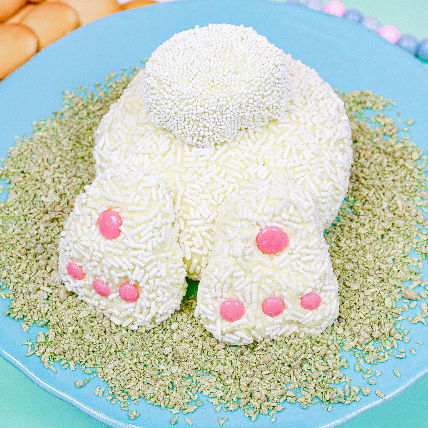 Bunny Bum Shaped Cheeseball for Easter