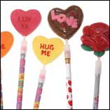 Valentine Chocolate Suckers with pencil pops
