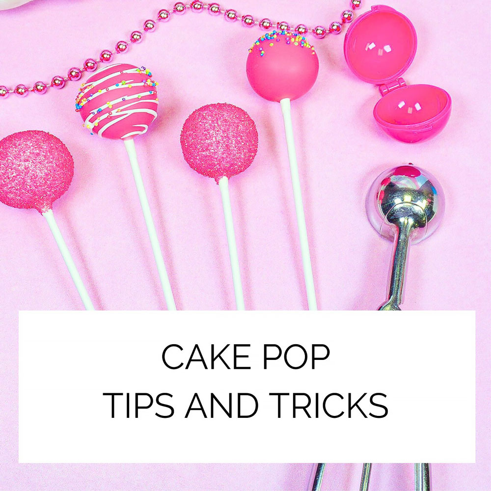pink cake pops with a scoop and cake pop mold