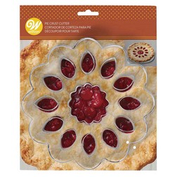 Nordic Ware 12 Lattice & Hearts Reversible Pie Top Cutter, Red