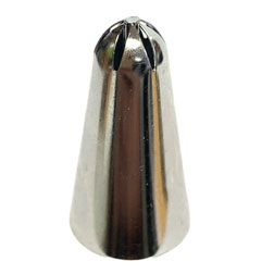 #131 Drop Flower (6 Petal) Metal Stainless Steel Piping Tip