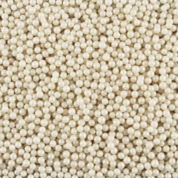 White Edible Sugar Pearls Decoration Balls 4mm 8 Oz 