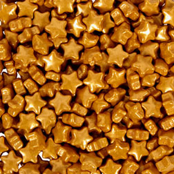 Gold Star Edible Sequin Confetti Sprinkles Quins for Cakes and Cupcakes 4  oz 