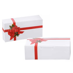 1/4 lb Ribbon & Holly Candy Box