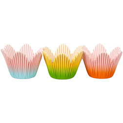 Ombre Flower Petal Cupcake Liners