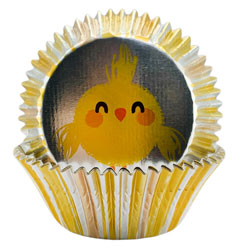 Foil Easter Chick Cupcake Liners