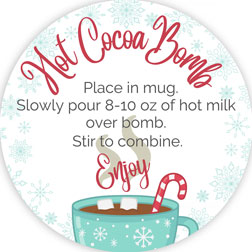 Snowflake Hot Cocoa Bomb Stickers