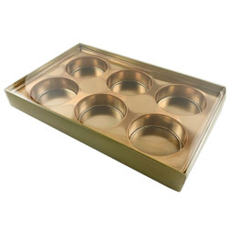 1 Pound Gold Box with Insert - 6 Cavities