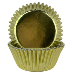 Gold Mini Cupcake Liners