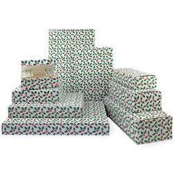 Christmas Holly Print Candy Boxes