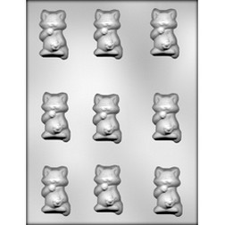 Gummy Skull Candy Molds,3-Pack 40 Cavity Silicone Skull Molds with 2  Droppers for Gummy,Candy,Jelly,Chocolate,Wax Melt,Dog Treats,Ice Cube