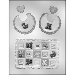 Baby Quilt & Bib Chocolate Mold