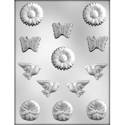 Flowers, Birds & Butterflies Chocolate Mold