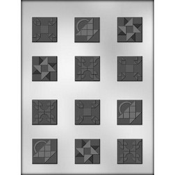 Quilt Squares Chocolate Mold