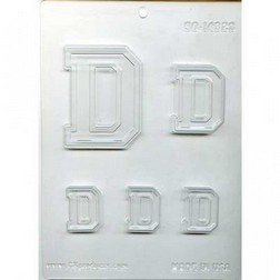 Collegiate Letter D Chocolate Mold