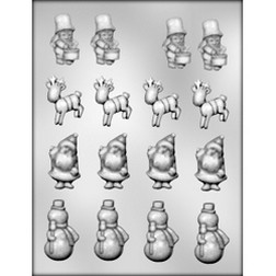 Drummer Boy, Santa, Reindeer & Snowman Candy Mold