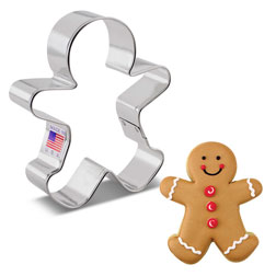 GingerBread Man with Santa Hat Cookie Cutter, Christmas Cookie Cutter – Cookie  Cutter Studio