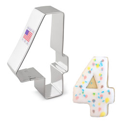 Number 4 Cookie Cutter