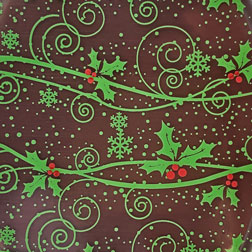 Holly Garland Chocolate Transfer Sheet