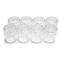 1 in Round Mini Plastic Containers