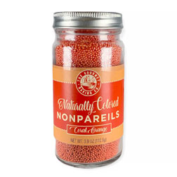 Naturally Colored Coral Orange Nonpareils - Sale