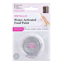 Light Silver Water Activated Food Paint - Sale
