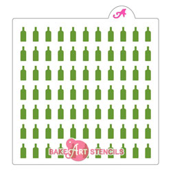 Wine Bottle Sprinkle Stencil