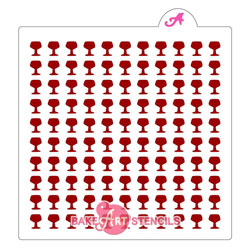 Wine Glass Sprinkle Stencil