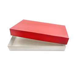 Red Candy Box with White Base - 1/2 lb