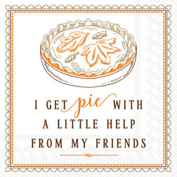 I Get Pie Thanksgiving Cocktail Napkins